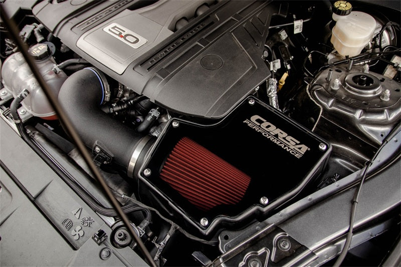 مدخل هواء بارد لسيارة فورد موستانج GT سعة 5.0 لتر V8 من كورسا (2018-2023) مع فلتر دراي تيك