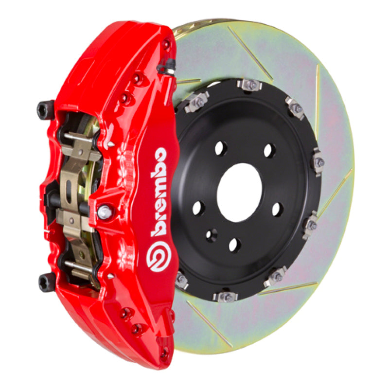 بريمبو 05-08 LR3/05-13 رينج روفر سبورت Fr GT BBK 6Pist Cast 2pc 380x34 2pc Rotor Slot Type1-Red