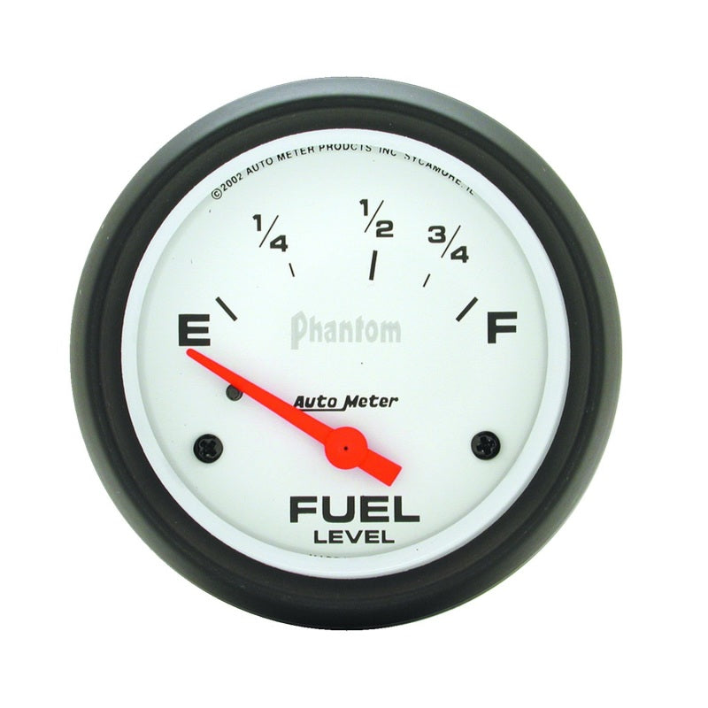 مقياس مستوى الوقود AutoMeter 2-5/8 بوصة، 73 أوم (e) إلى 10 أوم (f)، شبح كهربائي
