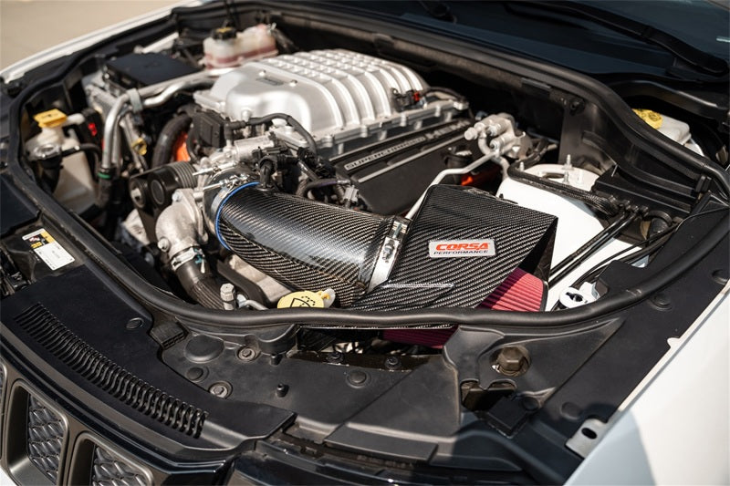 مدخل هواء من ألياف الكربون لسيارة كورسا 20-25 دودج دورانجو SRT Hellcat مع فلتر زيت DryTech 3D بدون فلتر زيت