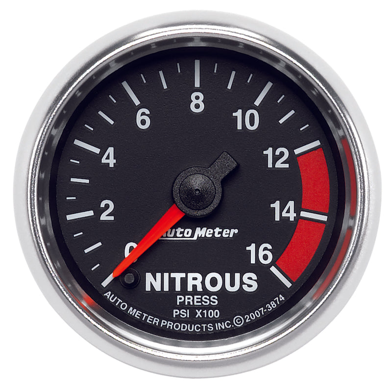 مقياس ضغط وقود النيتروز GS 2 1/16 بوصة 1600PSI من Autometer