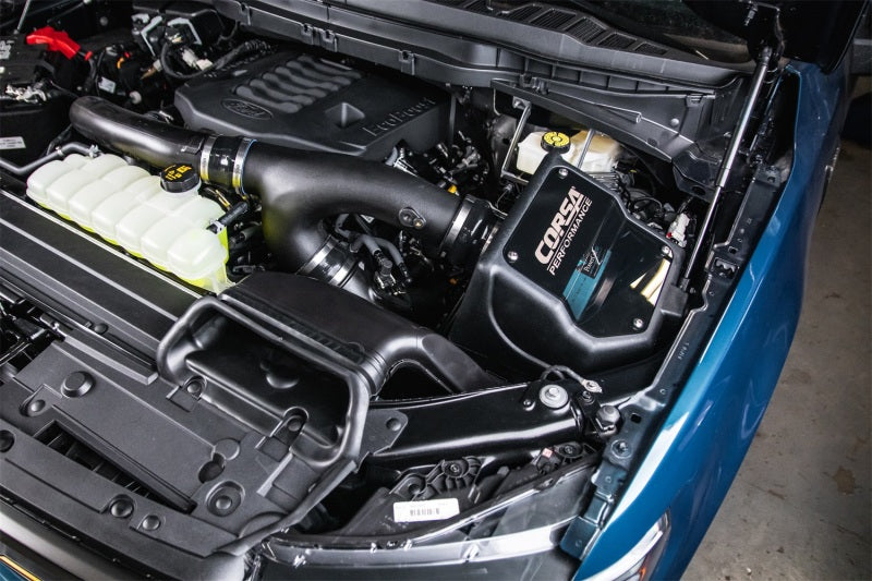 مدخل هواء بارد Ecoboost سعة 3.5 لتر لسيارة كورسا 2021-2025 فورد F150 مع فلتر Powercore