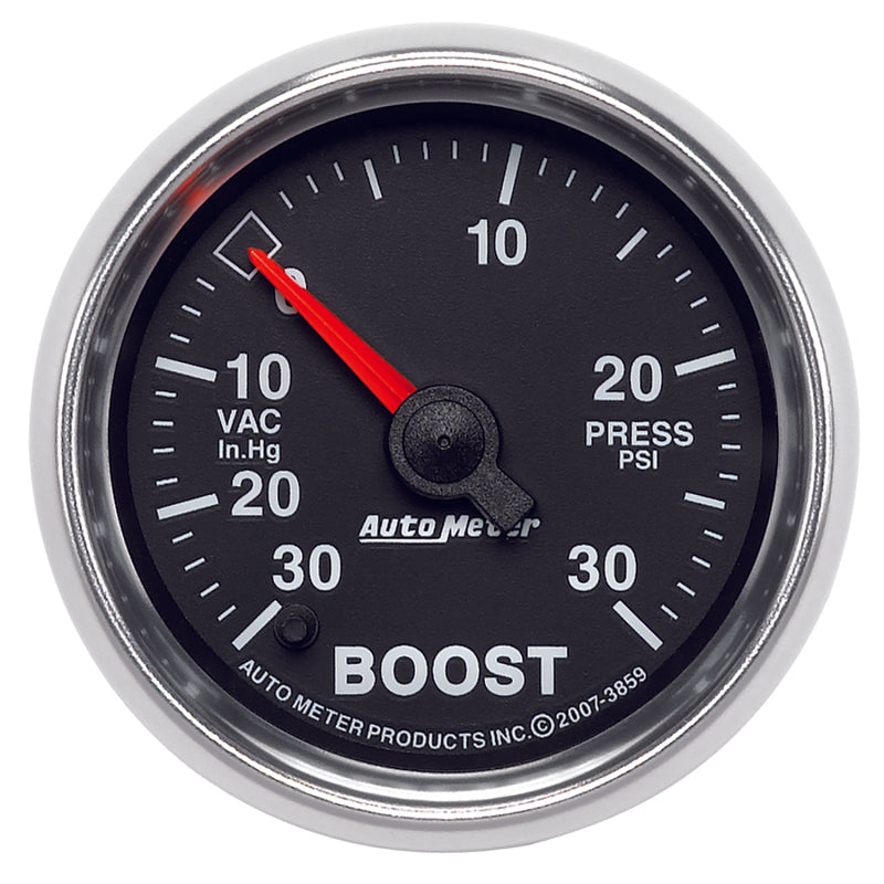 مقياس ضغط الهواء/التعزيز الرقمي Autometer GS 30inhg-30PSI