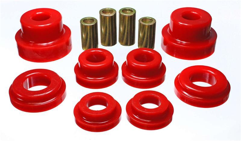 Energy Suspension 89-94 Nissan 240SX (S13) Red Rear Subframe Insert Set - a supplement to the subfra