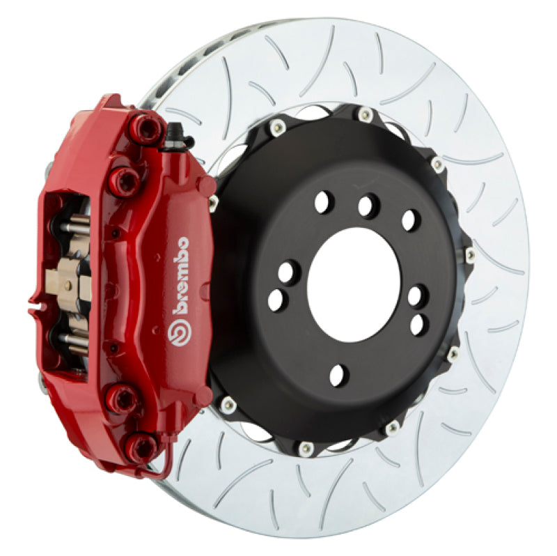 فرامل Brembo 15-18 M3 Excl CC Rr GT BBK 4Pis Cast 345x28 2pc Rotor Slotted Type3-Red