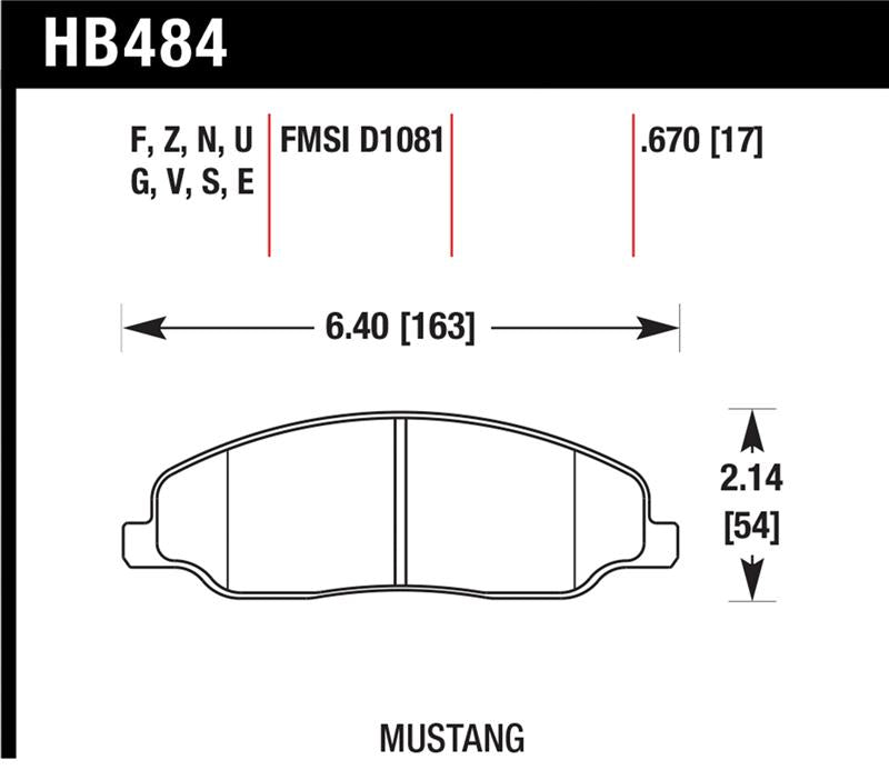 Hawk 05-10 Ford Mustang GT & V6 / 07-08 Shelby GT DTC-60 Race Front Brake Pads