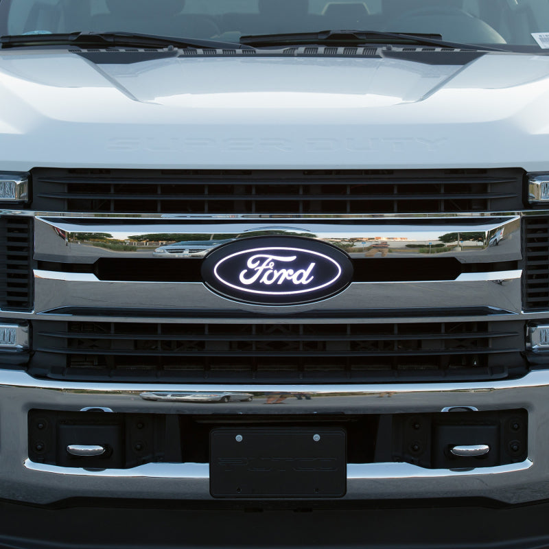 Putco 17-19 Ford SuperDuty Front Luminix Ford LED Emblem - w/ Camera CutOut