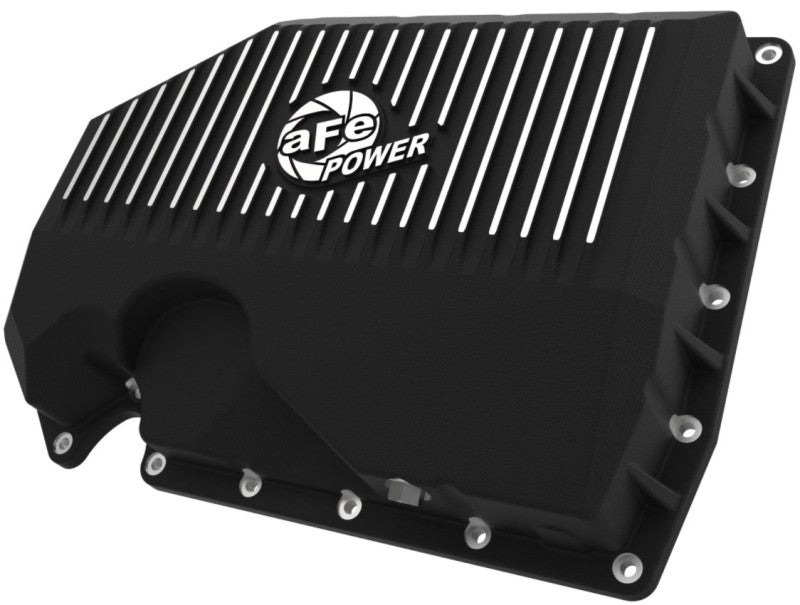 aFe 05-19 VW 1.8L/2.0L بدون مستشعر زيت، وعاء زيت المحرك أسود، سلسلة POWER Street مع زعانف آلية