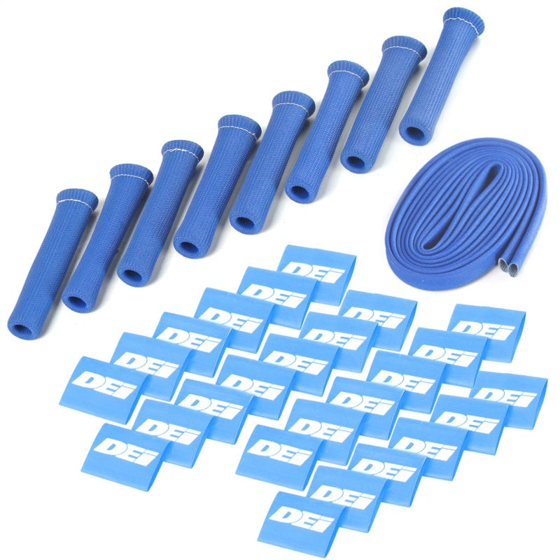 مجموعة DEI Protect-A-Boot and Wire ذات 8 أسطوانات - أزرق