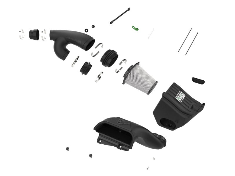 aFe 15-24 Ford F-150 EcoBoost V6 2.7L/3.5L (tt) نظام سحب الهواء البارد Quantum مع فلتر Pro DRY S