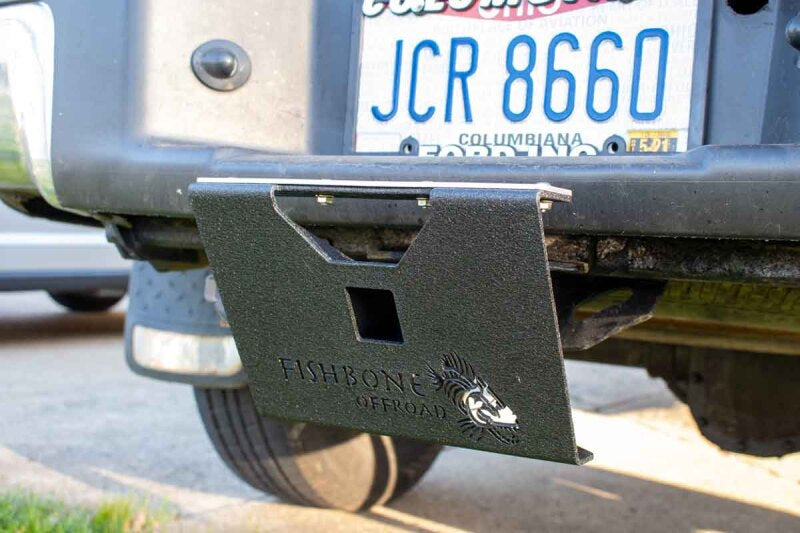 Fishbone Offroad 2In Receiver Hitch Mounted Step - Black Powdercoat Steel