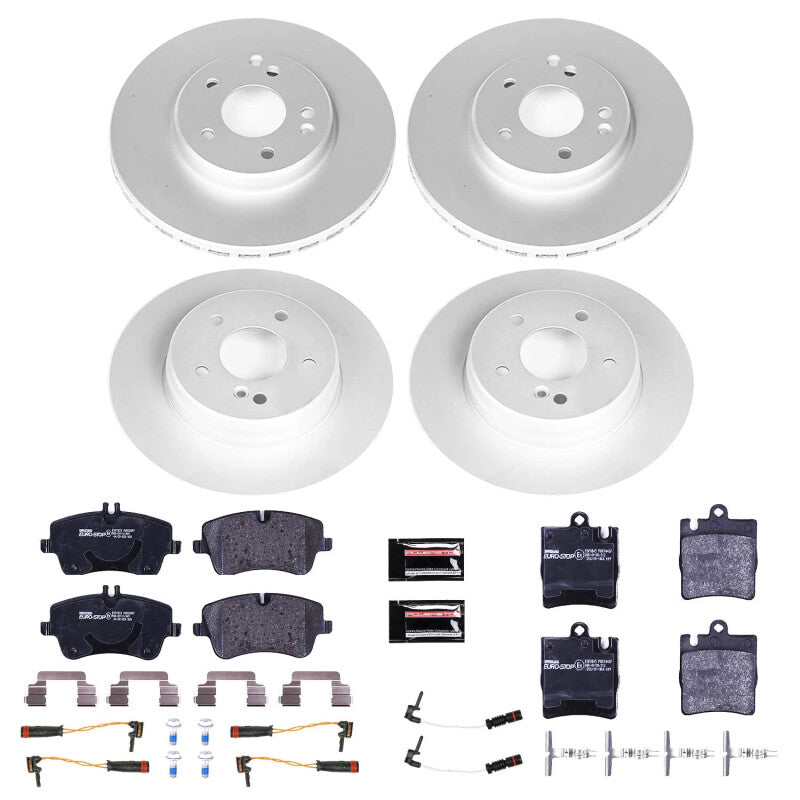 Power Stop 2003 Mercedes-Benz C230 Front and Rear Eurostop Brake Kit