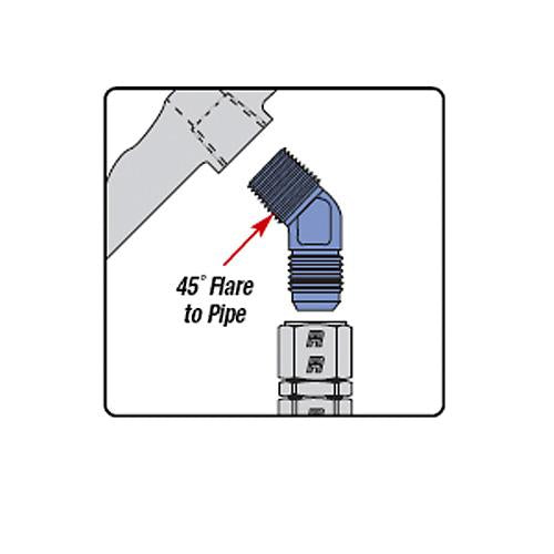Russell Performance -12 AN to 3/4in NPT 45 Degree Flare to Pipe Adapter