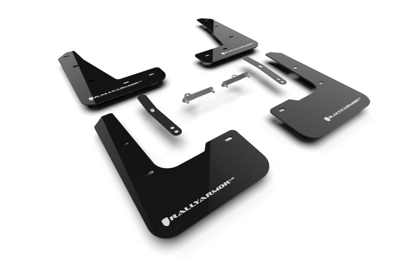Rally Armor 24-26 Hyundai Elantra N/N Line Black Mud Flap w/White Logo
