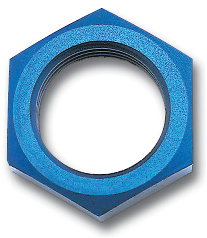 Russell Performance -3 AN Bulkhead Nuts 3/8in -24 Thread Size (Blue)