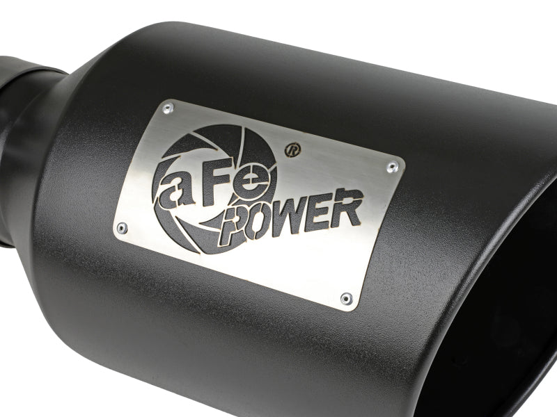 طرف عادم aFe Power MACH Force-Xp 409 من الفولاذ المقاوم للصدأ بمشبك أسود