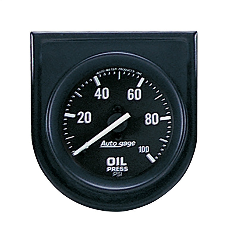 وحدة قياس ضغط الزيت AutoGage من Autometer، 100 رطل/بوصة مربعة - قرص أسود/إطار أسود