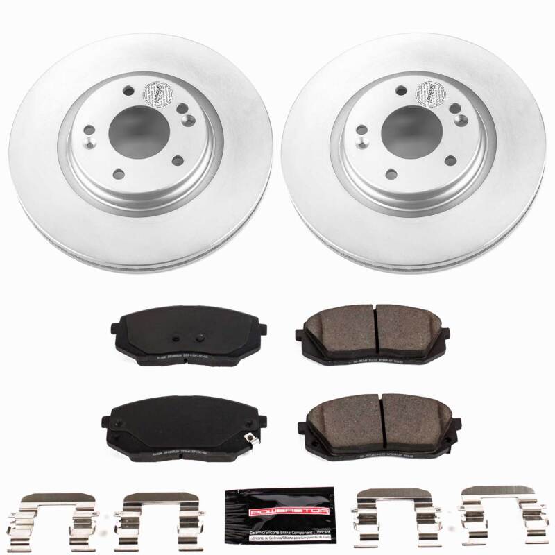 Power Stop 19-23 Hyundai Kona Electric Front Z23 Coated Brake Kit