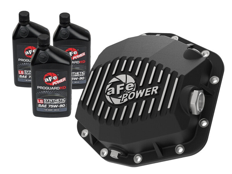 aFe POWER 2021 Ford Bronco مع غطاء تفاضلي Dana M220 مع زيت تروس Black Street Series مع زعانف آلية