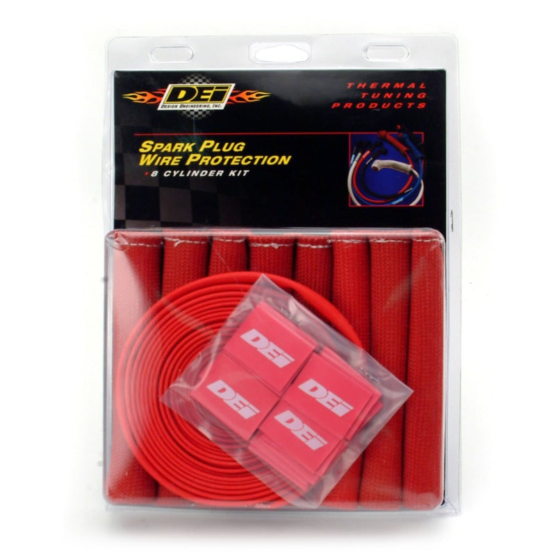 مجموعة DEI Protect-A-Boot and Wire ذات 8 أسطوانات - حمراء