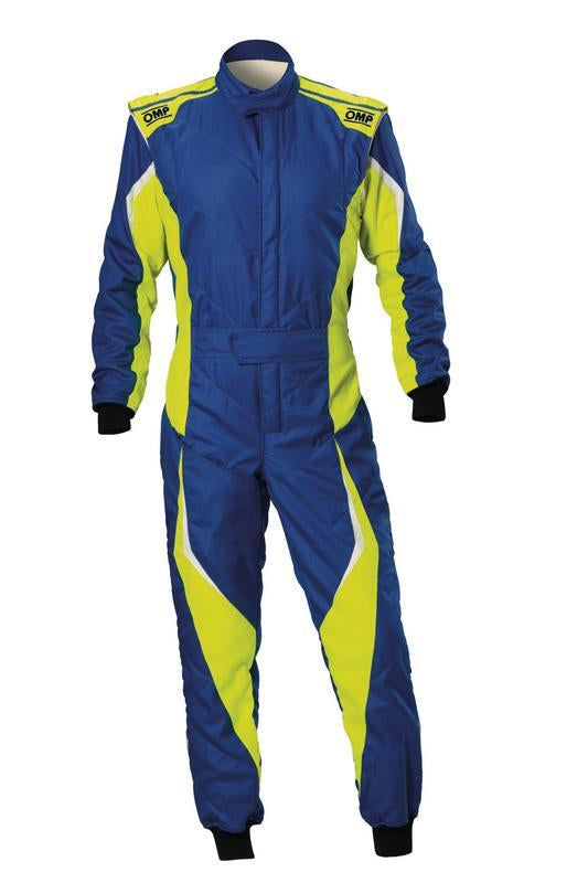 OMP TECNICA EVO OVERALL FIA 8856-2018 NAVY BLUE / GREY / CYAN SZ 48 FIA 8856-2018 + SFI