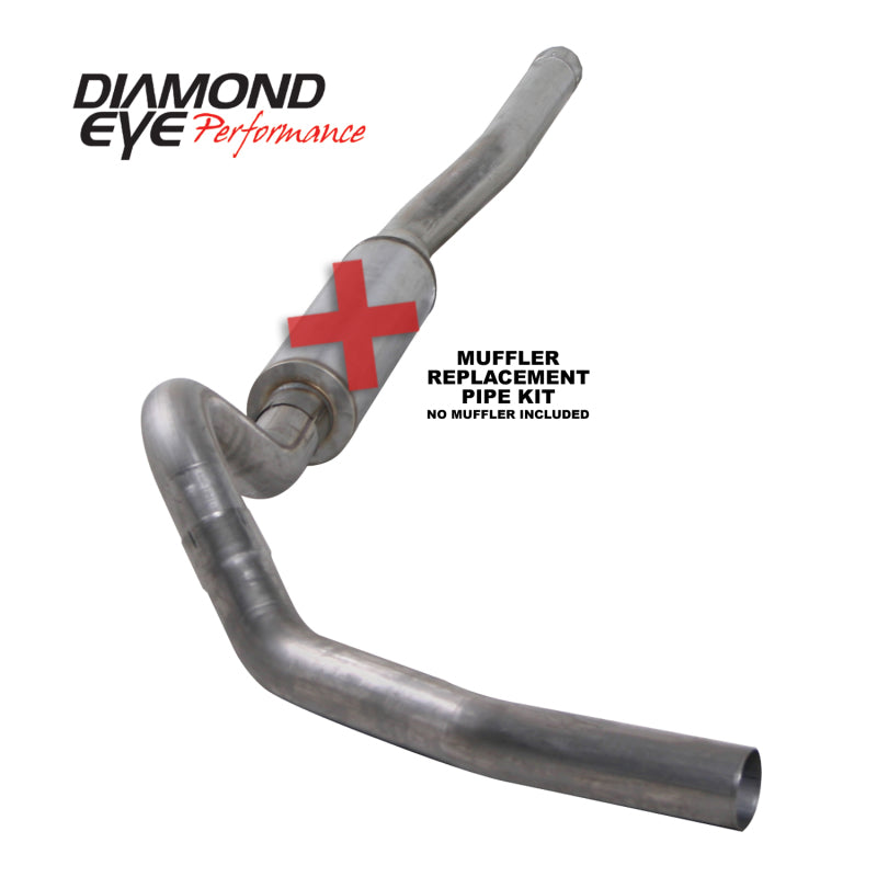 طقم عيون الماس 4 بوصة CB SGL MFLR أنبوب RPLCMENT SS CHEVY/GMC 6.6 لتر 2500/3500 2006-2007.5