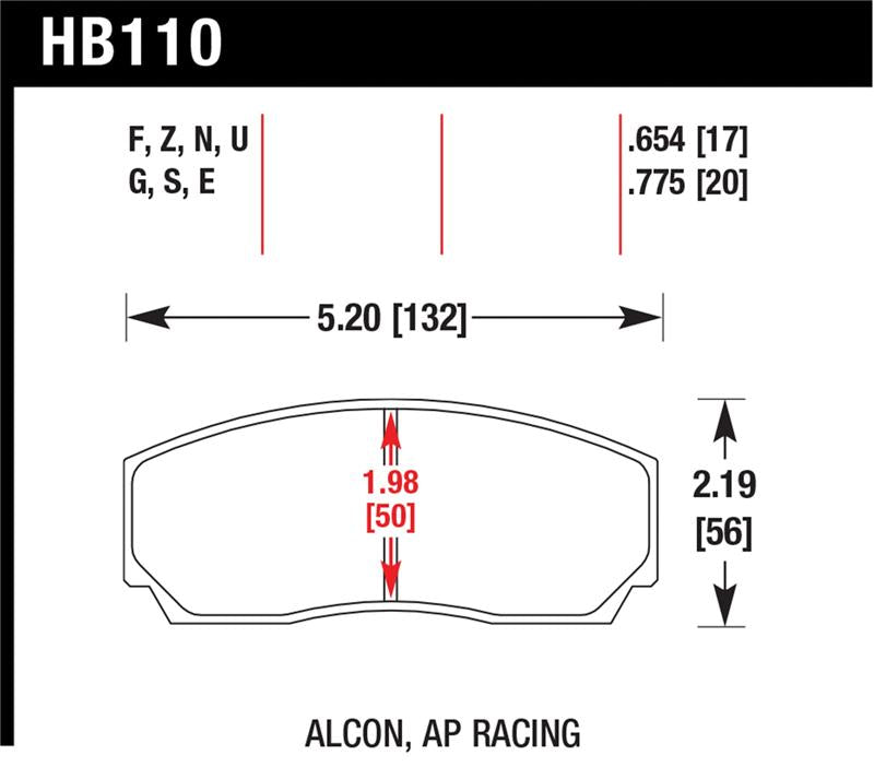 Hawk AP Racing CP3307/CP5040-5S4/(Essex) CP5200 (SC250) Caliper Blue 9012 Race Brake Pads