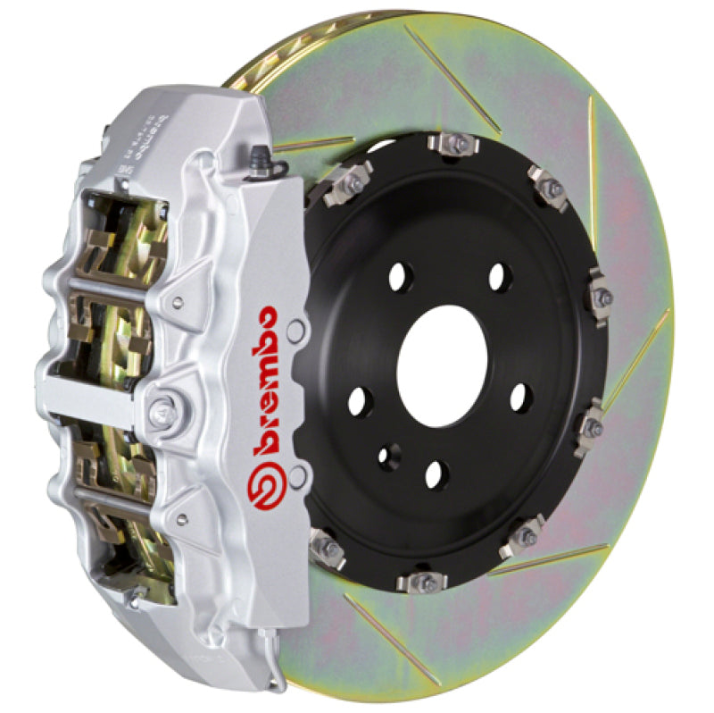بريمبو 08-16 R8 4.2/5.2 (مُعدّات فرامل CC) Fr GT BBK 6Pis Cast 380x34 2pc Rotor Slotted Type1-Silver