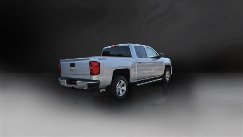 Corsa 14-19 GMC Sierra/Chevy Silv 1500 Reg. Cab/Long Bed 5.3L V8 Polished  Single Side CB Exhaust