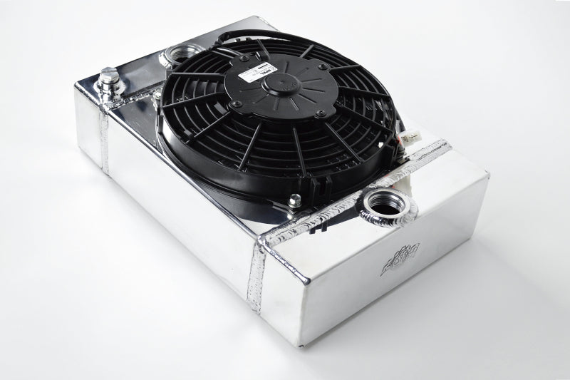 CSF Universal Drag Race / Tuck Radiator w/9in Spal Fan - 10.5in H x 10in L x 3.6in W