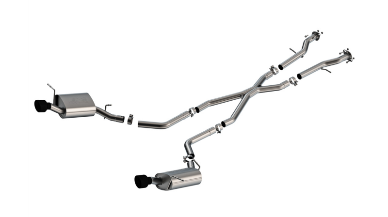 Borla 11-25 Dodge Durango 3.6L V6/5.7L V8 2+4WD S-Type Catback Exhaust - 4.5in Ceramic Black Tips