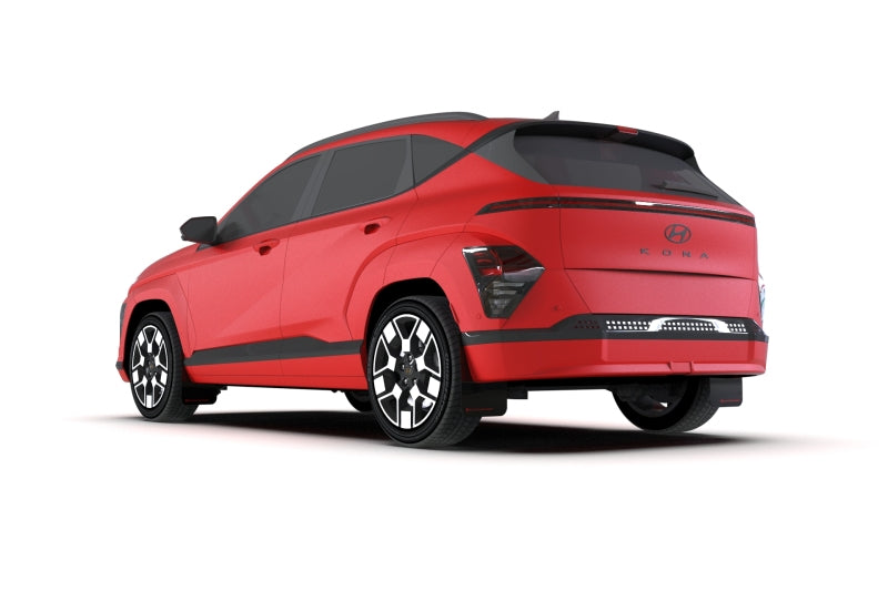 Rally Armor 24-26 Hyundai Kona/Kona EV Black UR Mud Flap w/Red Logo