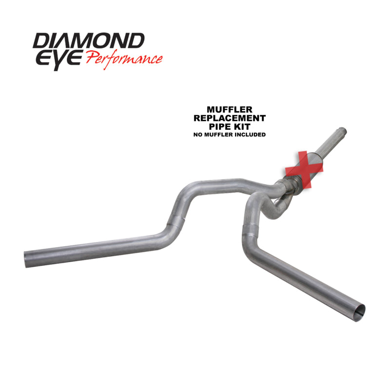 طقم عيون الماس 4 بوصة CB MFLR أنبوب RPLCMENT مزدوج AL: 94-97 فورد 7.3 لتر F250/F350 PWRSTROKE