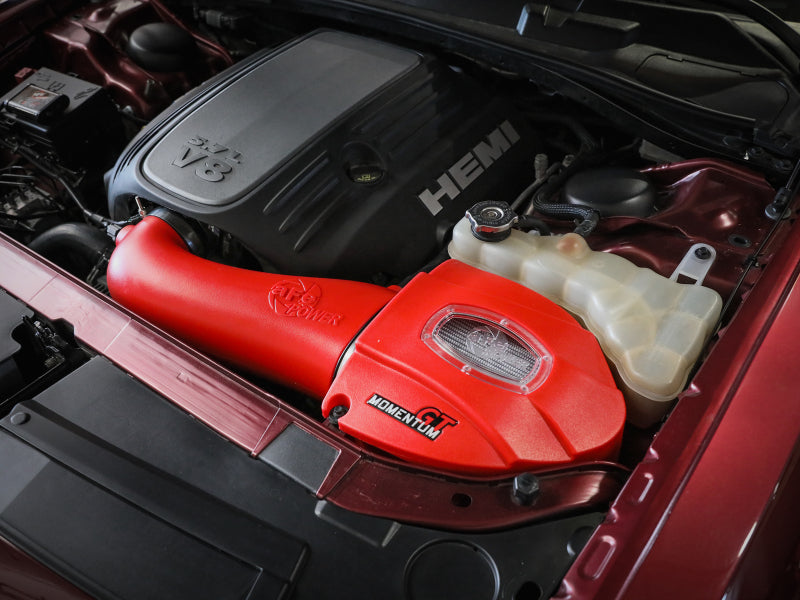 نظام سحب aFe Momentum GT Pro Dry S المرحلة الثانية 11-15 Dodge Challenger / Charger R/T 5.7L HEMI - أحمر