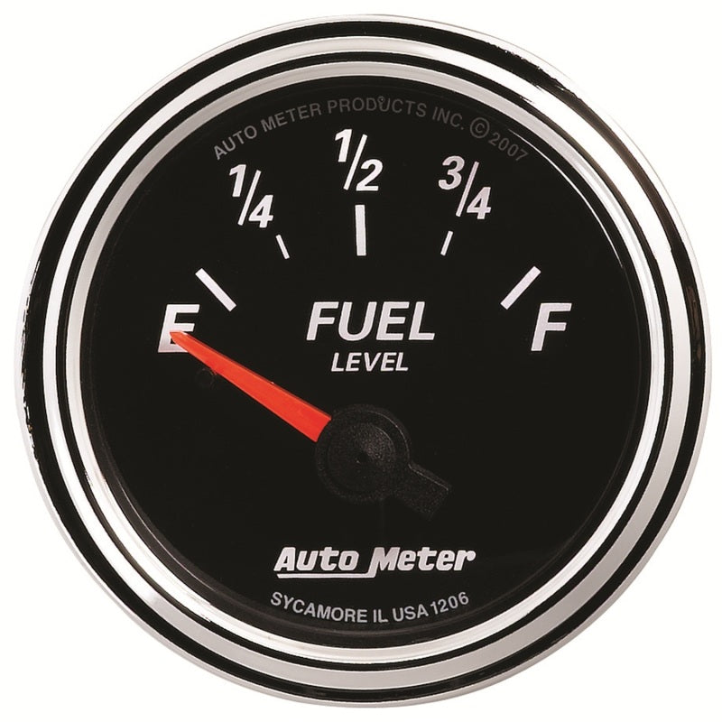مقياس مستوى الوقود Autometer Designer Black II مقاس 52 مم، 240 أوم فارغ/33 أوم ممتلئ