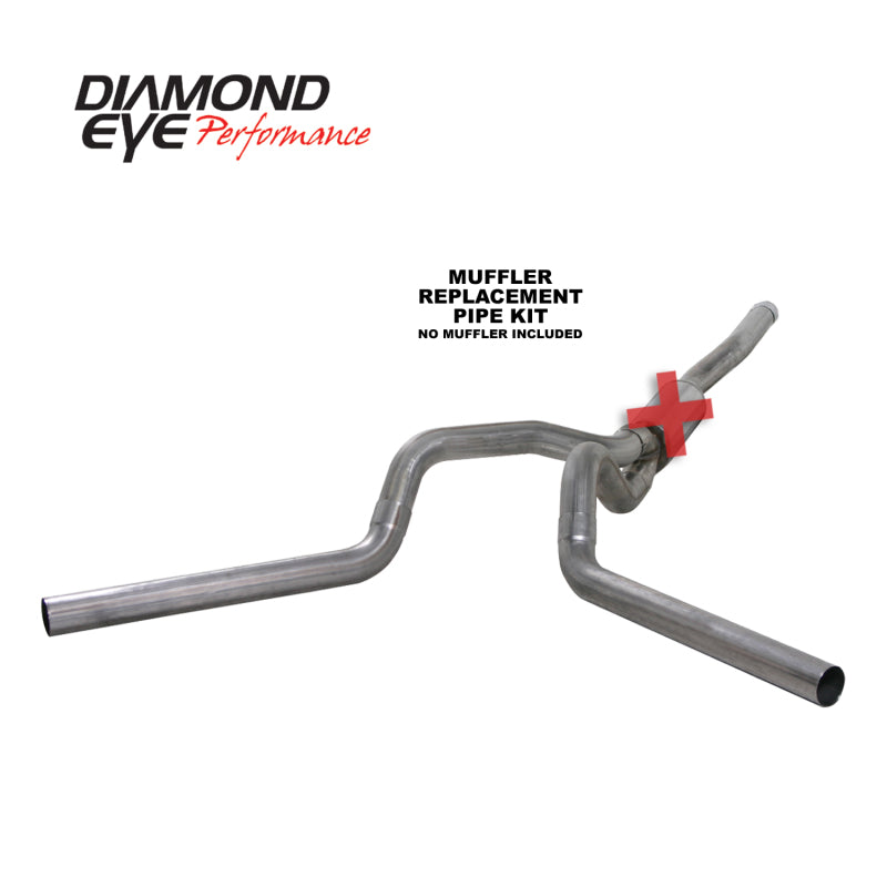 طقم عيون الماس 4 بوصات CB MFLR أنبوب RPLCMENT مزدوج SS: 2006-2007.5 CHEVY/GMC 6.6 لتر 2500/3500