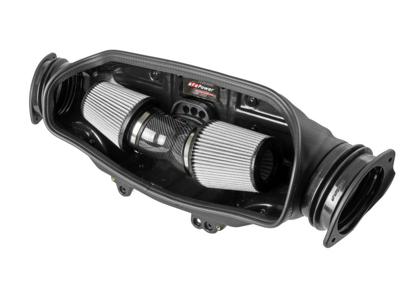 نظام سحب هواء بارد من ألياف الكربون لسيارة كورفيت C8 Track Series موديل 2020 من aFe مع فلاتر Pro DRY S