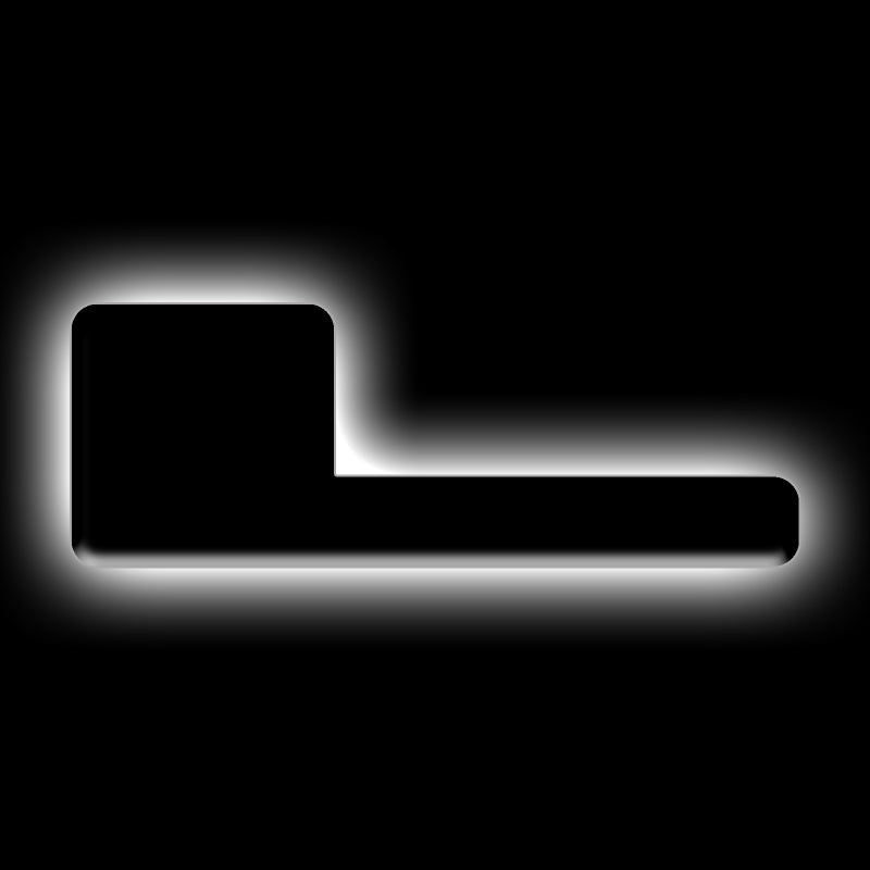 ORACLE Lighting Universal Illuminated LED Letter Badges - Matte Blk Surface Finish - L