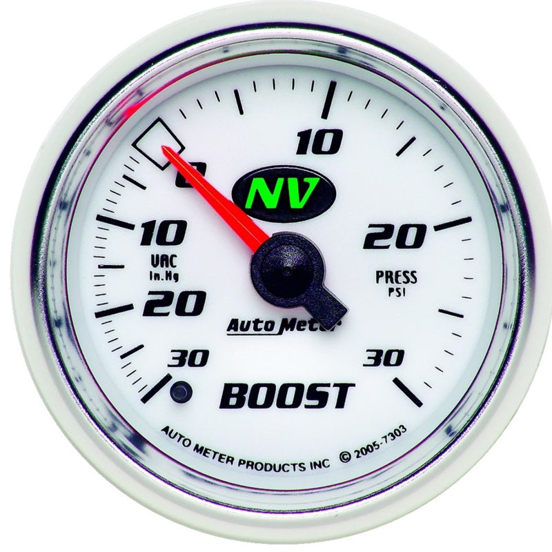 مقياس التعزيز الميكانيكي Autometer NV مقاس 52 مم و30 رطل/بوصة مربعة