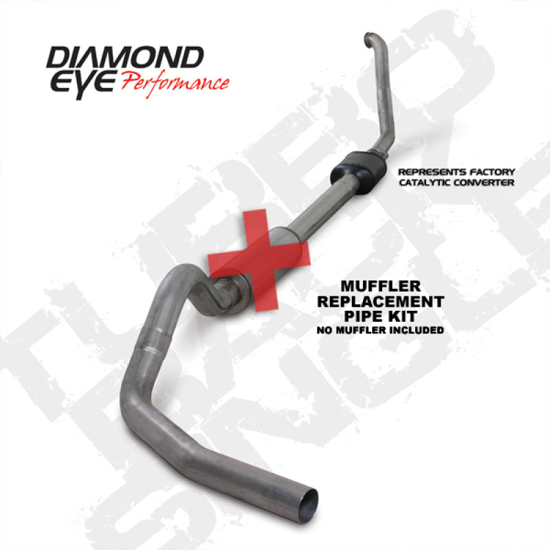 طقم عين الماس 4 بوصة TB MFLR أنبوب RPLCMENT SGL SS 94-97 7 3L F250/F350 PWRSTROKE NFS W CARB EQIV STDS
