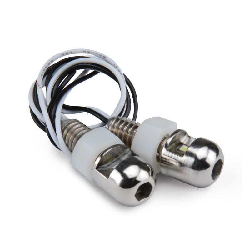 إضاءة لوحة ترخيص LED LiteN Boltz LED LiteN Boltz من DEI - رأس قبة - قطعتان - مصقولة