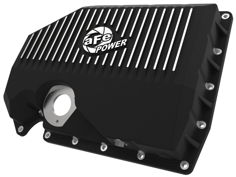 aFe 05-19 VW 1.8L/2.0L مع مستشعر زيت، وعاء زيت المحرك أسود، سلسلة POWER Street مع زعانف آلية
