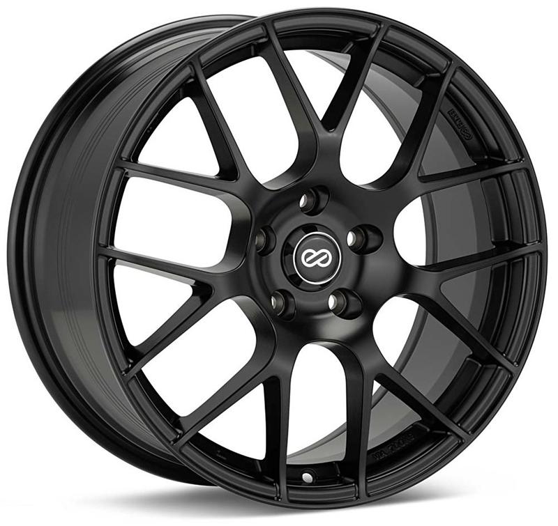Enkei Raijin 18x8.5 42mm Offset 5x112 Bolt Pattern 72.6 Bore Diameter Matte Black Wheel