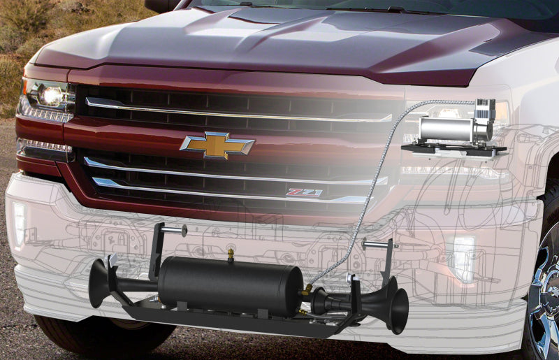 Kleinn 07-13 Chevrolet Silverado/ Sierra Onboard Air System w/ Model 230 Horns
