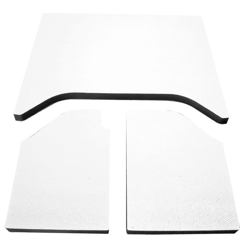 DEI 07-10 Jeep Wrangler JK 2 Door Boom Mat بطانة سقف - 3 قطع - أبيض