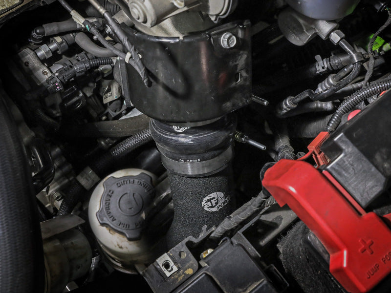 aFe 19-23 RAM Diesel L6-6.7L BladeRunner 3.5 بوصة أنبوب شحن بارد من الألومنيوم - أسود