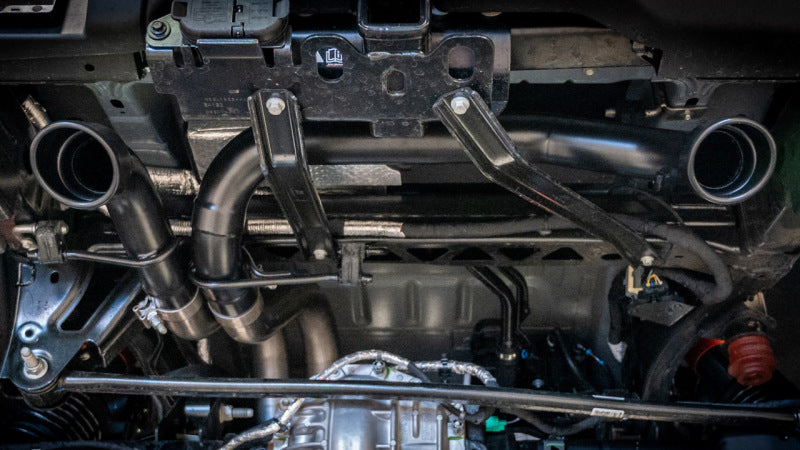 عادم بورلا كات باك لسيارة فورد برونكو رابتور V6 توربو AT2WD/4WD من بورلا موديل 22-24 مع أطراف مطلية باللون الأسود مقاس 4 بوصات