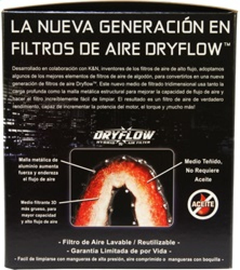 فلتر هواء AEM Dryflow المخروطي، القطر الخارجي للقاعدة 5.5 بوصة / القطر الخارجي العلوي 4.75 بوصة / الارتفاع 5 بوصة