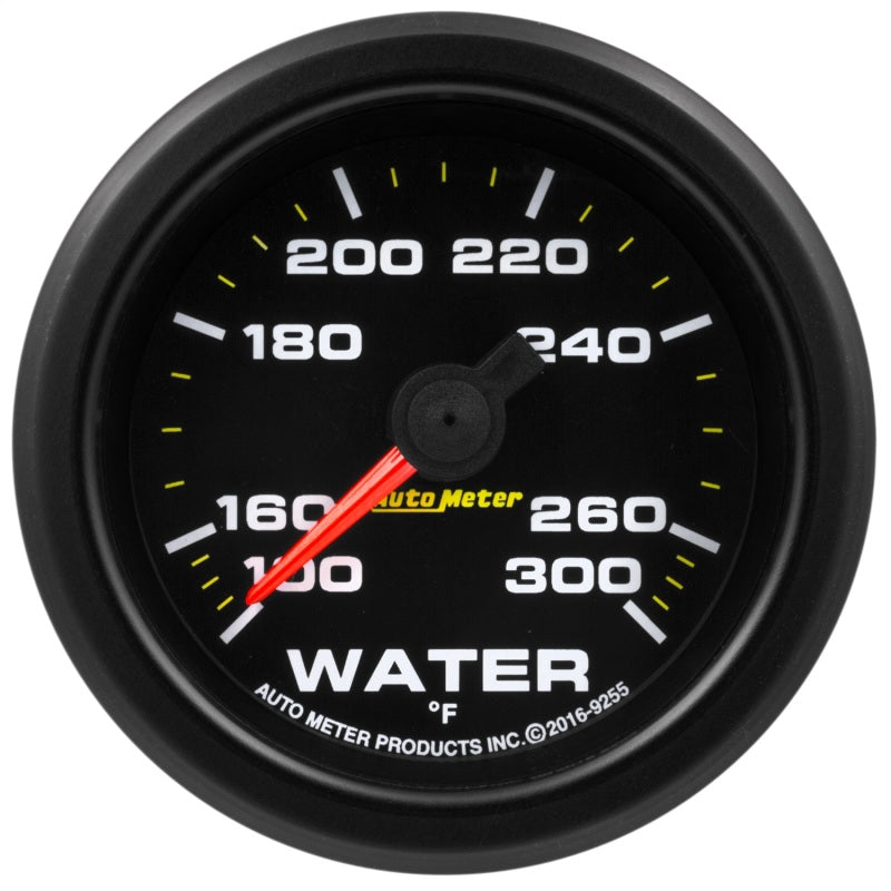 مقياس درجة حرارة الماء 100-300 درجة مئوية من Autometer Extreme Environment مقاس 2-1/16 بوصة مع محرك متدرج مع ذروة وتحذير