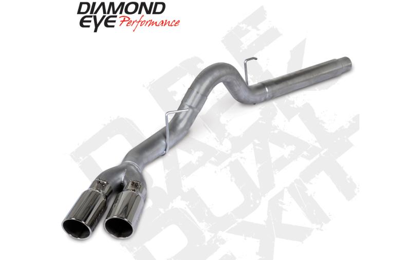 طقم خلفي من Diamond Eye بمحرك 3.0 لتر من طراز Ford F150 موديل 18-19 - 4 بوصات 409SS DPF مع فلتر هواء خلفي Sprt Dual مع أطراف 4512BRA-DE